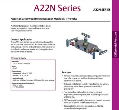 AGI A22N 5 Valve DP Manifolds